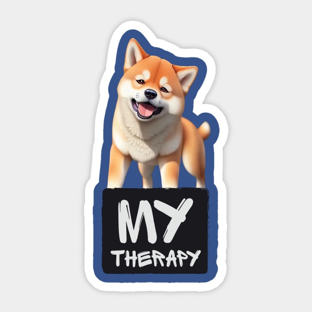 Just My Emotional Support Shiba Inu Sticker by Dmytro